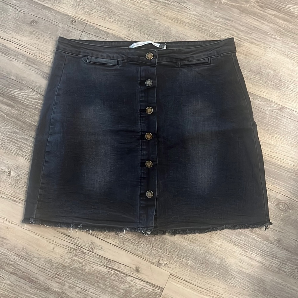 Button-Front Denim Skirt NWOT